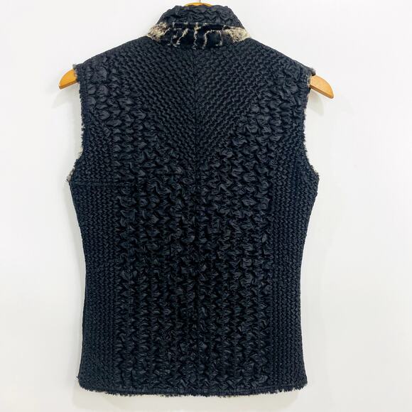 UBU Vest Double Side Sweater Womens Size XS Black  Front Full Zipper - Picture 7 of 13